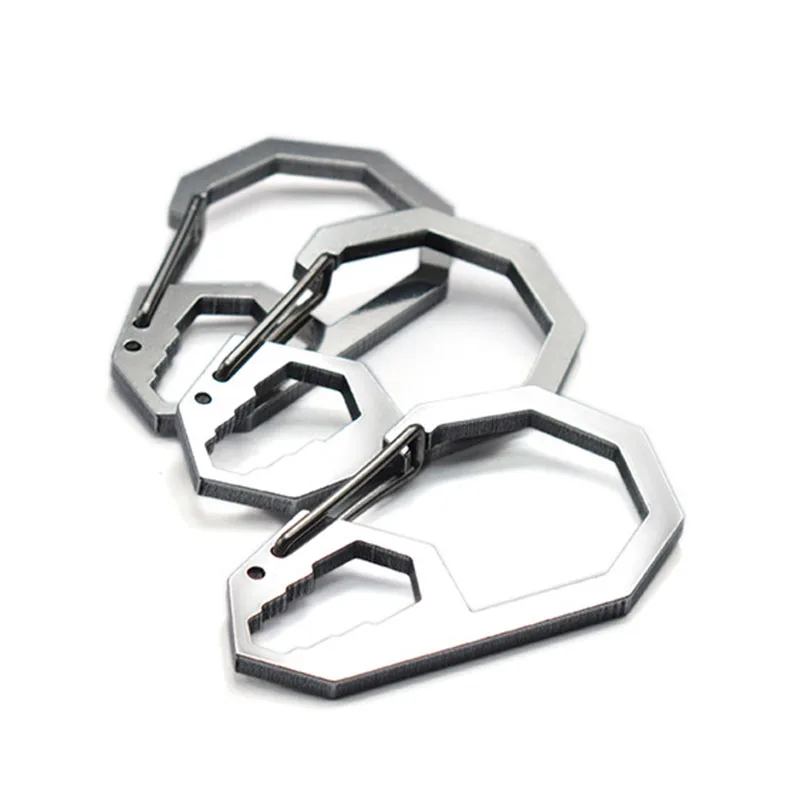 

EDC Outdoor Multifunction Portable Mountaineering Buckle Key Chain Polygon Quick Release Hook Eight Edge Buckle High Bearing