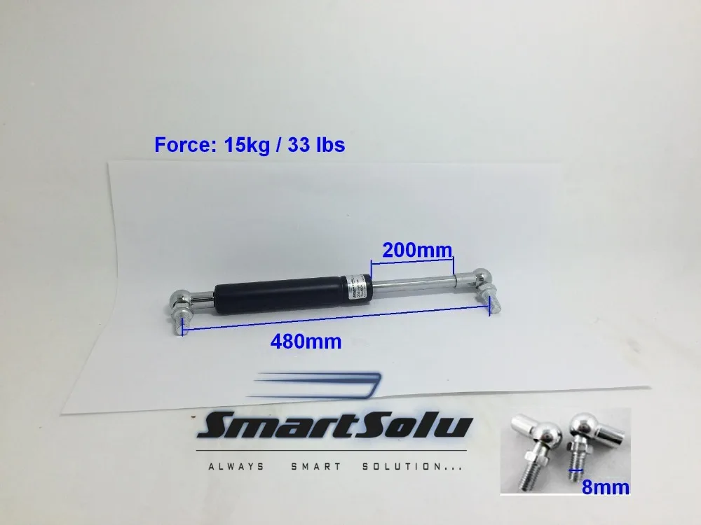 

Free Shipping 200mm*480mm 15kg/ 33lbs M8 Gas Spring Strut Damper
