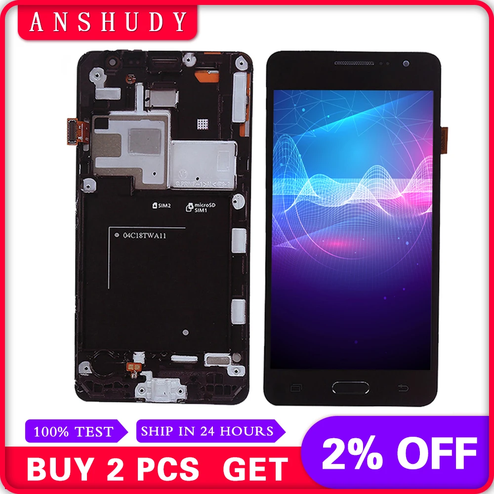

For Samsung Galaxy Grand Prime G530 G530FZ LCD Display Panel Monitor + Touch Screen Digitizer Sensor Assembly + Frame