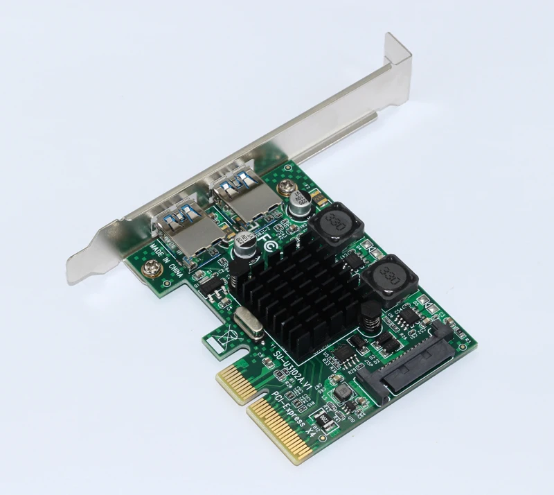 PCIe Adapter Card PCIe Expansion Card PCIe USB Adapter Card USB 3.1 PCI Express Card 2-Ports Superspeed USB 3.1 10Gbps Raiser Adapter PCIE PCI-E 3.0 X4 ASMedia ASM3142 Chipset for Desktop