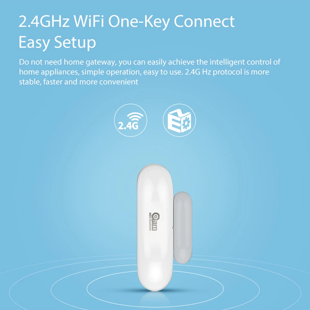 Koop 1 2 3 4 stks partijen NEO COOLCAM WiFi Smart Deur Sensor sensor App Kennisgeving Waarschuwingen Thuis veiligheid Deur Raam Detector