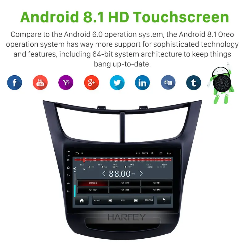 Top Harfey for Chevy Chevrolet New Sail 2015-2016 9" Android 8.1 HD Touchscreen Bluetooth GPS Radio USB AUX support Carplay 3G WIFI 2 Top Harfey for Chevy Chevrolet New Sail 2015-2016 9" Android 8.1 HD Touchscreen Bluetooth GPS Radio USB AUX support Carplay 3G WIFI 2