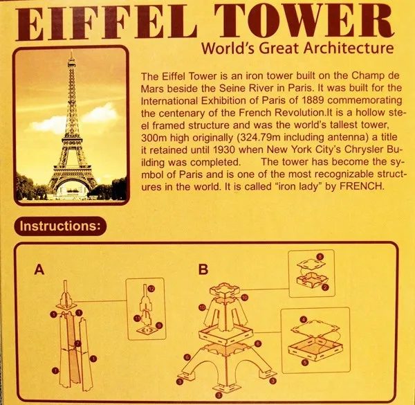 Масштаб бумажные миниатюрная модель эйфелева башня мост великая стена пизанская башня 3d пазлы головоломка для дети-мир отличная архитектура