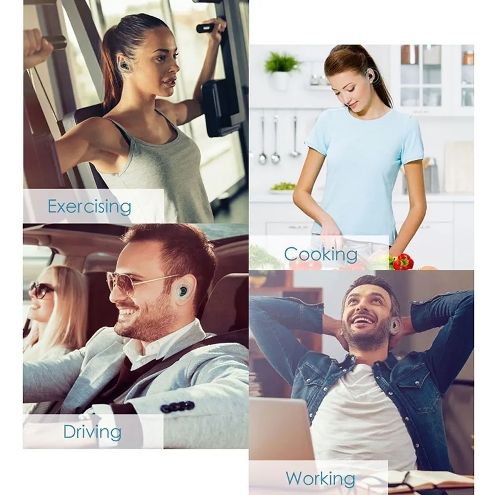 Мини наушники невидимые в ухо Bluetooth V4.2 с сенсорным управлением беспроводные