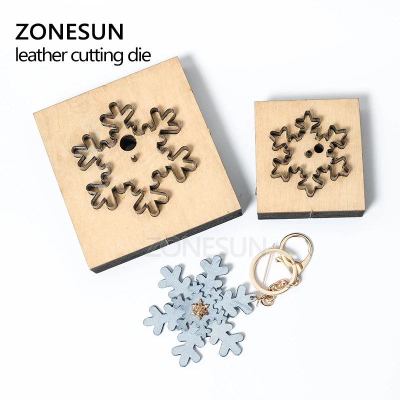 ZONESUN снег кожа резки Die DIY кольцо для ключей вырезать деревянный шаблонный нож