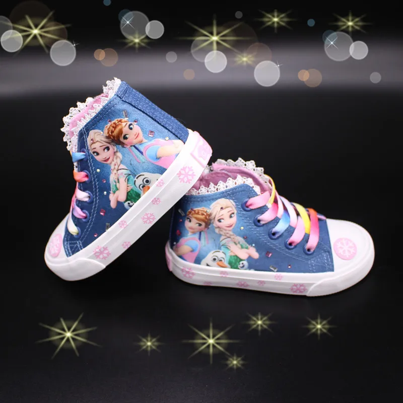 

Fashion Beauty Children's Shoes New Girls Shoes 2018 Elsa Anna Princess Cartoon Running Flat Kids Sneaker For Girl Boots snow