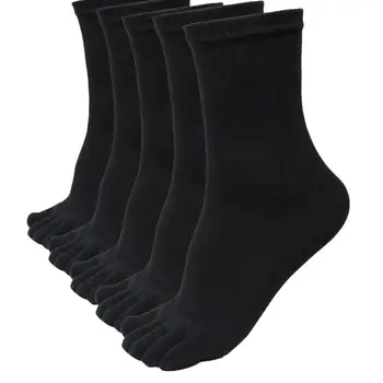 

snowshine YLWX 5 Pairs Men Five Finger Toe Socks Elastic Short Soild Socks free shipping