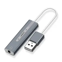 2 в 1 USB внешняя звуковая карта USB до 3,5 мм Стерео Джек адаптер для наушников QJY99