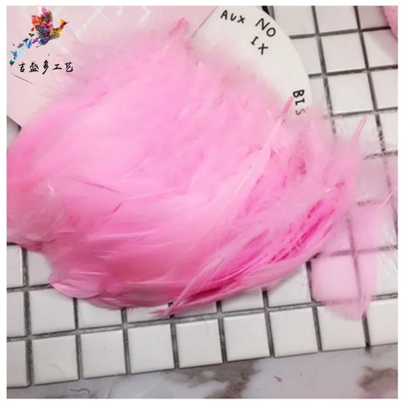 1 упаковка(100 шт) 8-12 см гусиные перья для DIY Ловец снов материалы ручной работы наполнитель подарочной коробки - Цвет: Deep pink21