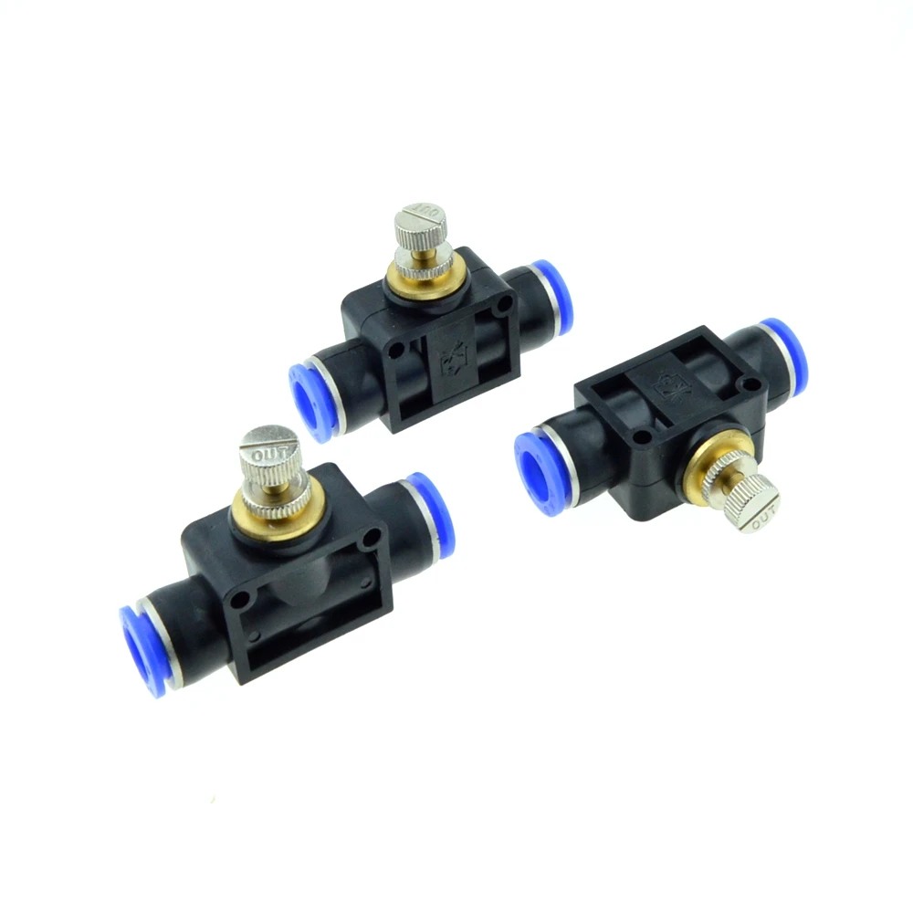 3 Pcs Inline Airflow Control 12mm x 12mm Push In Quick Connecter 2-Way Flow Limiting Pneumatic Valve Speed Controller 3 pcs inline airflow control 12mm x 12mm push in quick connecter 2 way flow limiting pneumatic valve speed controller