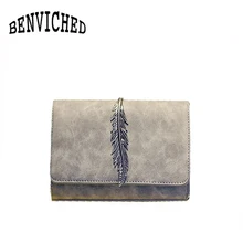 BENVICHED летняя новая сумка с перьями pu простая модная сумка через плечо с цепочкой мини-сумка R24