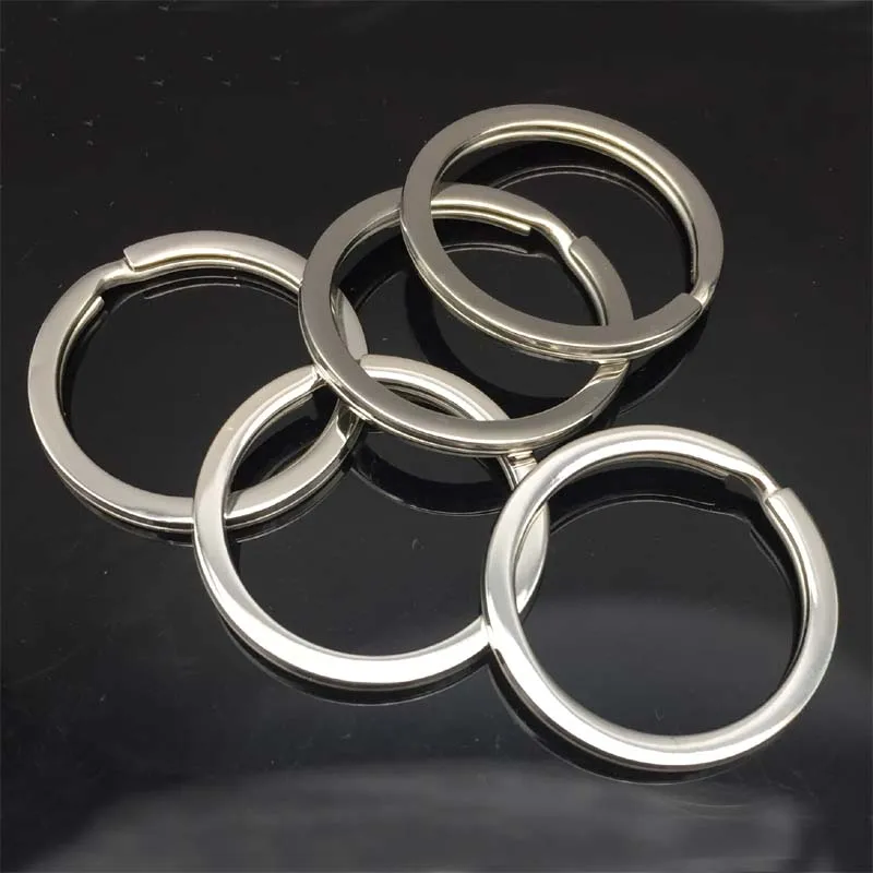 10pcs/Lot Polished and Shining Stainless Steel Key Rings Split Rings