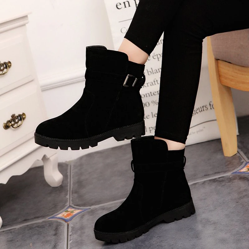 E TOY WORD 2019 Women Boots Winter Shoes large size 40-43 platforms Female Warm Botas Mujer round Toe Ankle Womens Snow Boots