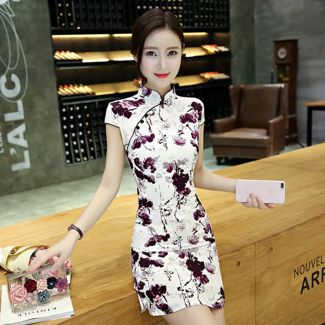 2017 Fashion Lady Daily Cheongsam Girl Traditional Chinese Clothes For ...