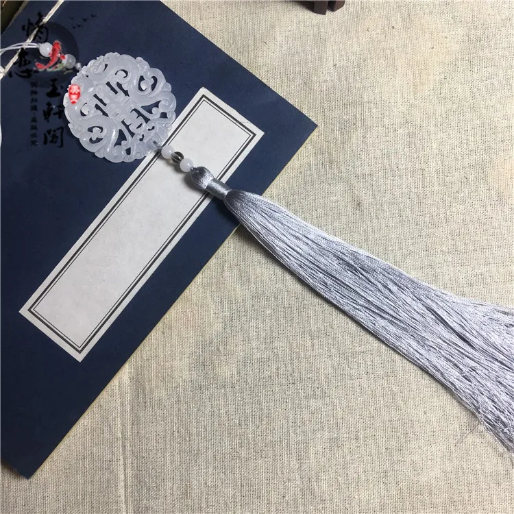 Китайский нефритовый бренд веерный кулон с кисточками на талии Hanfu placket|Статуэтки
