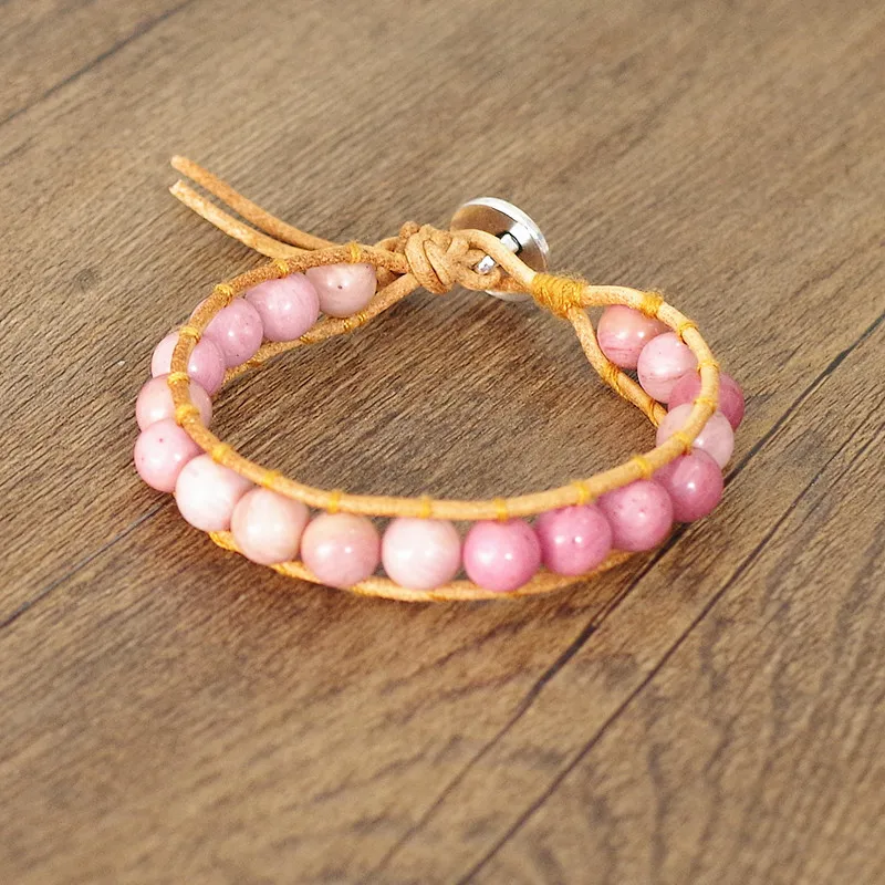 Bracelet des Chakras pierre naturelle Rose Bracelet des Chakras pierre naturelle Rose