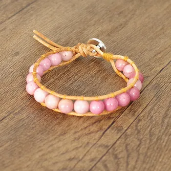 Bracelet des Chakras pierre naturelle Rose