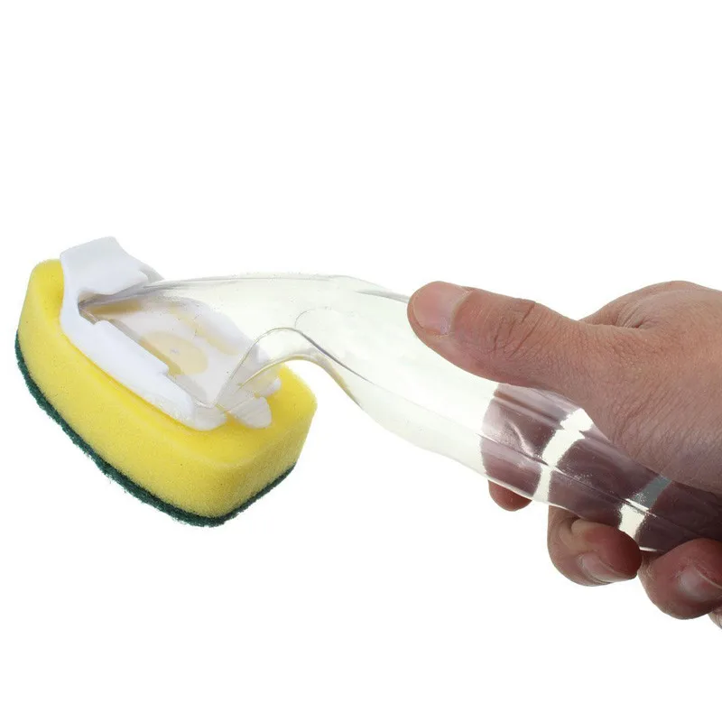 Usuful Dish Washing Tool Soap Dispenser Handle Refillable Bowls