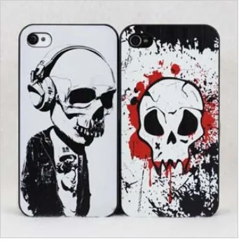Musical Skull design fashion style back cover cases accessories for iphone 4 Free shipping 10 pcs/lot with retail packing |