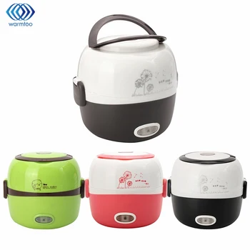 

Portable Electric Rice Cooker 1.3L Insulation Heating Electric Lunchbox 2 Layers Steamer Multifunction Automatic Food Container
