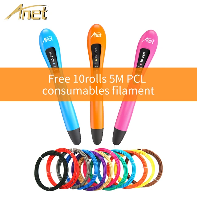 Best Offers Anet Low temperature DIY Pen with LED Indicators 3D Printing Filament refills 3d Printer Pen 3d pen For Kids Design Drawing pen