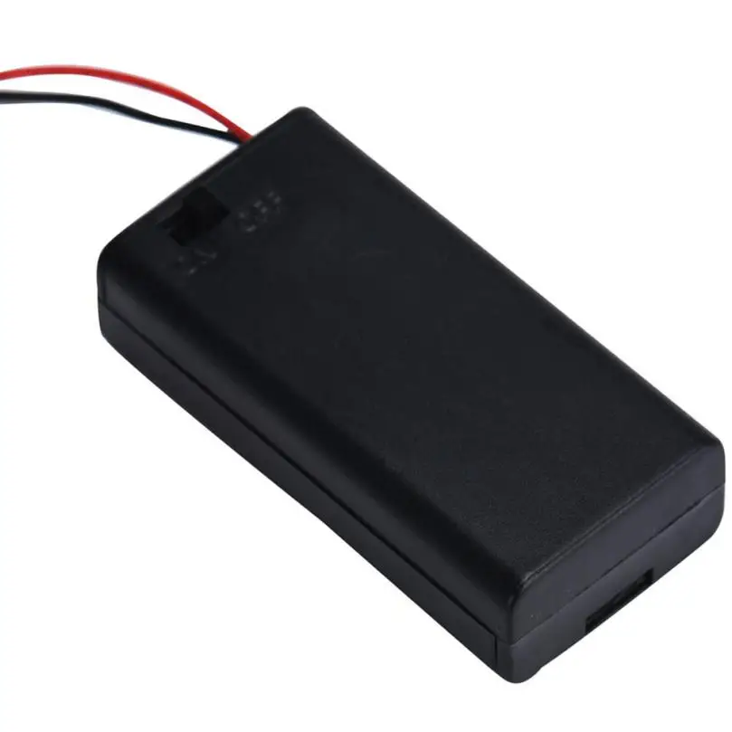 

New 2018 2 x AA 3V Battery Holder Connector Storage Case Box ON/OFF Switch With Lead Wire Levert Dropshipping Apr 6