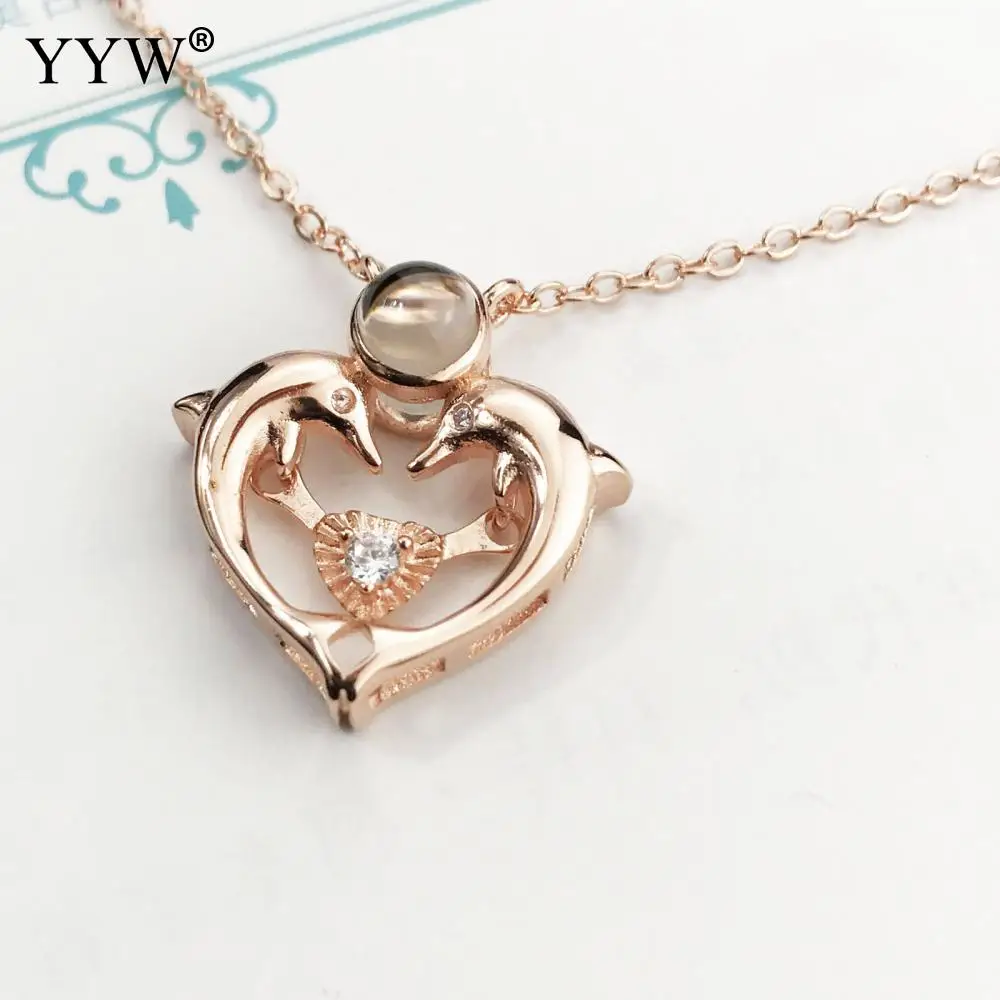 100 Languages I Love You Projection Heart Pendant Necklace For Women