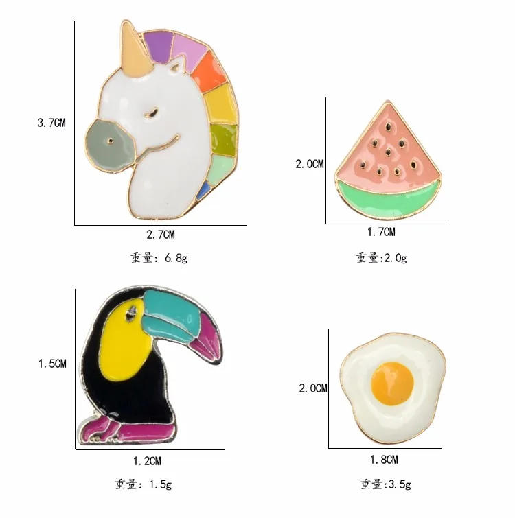 Новое поступление милая акриловая брошь булавка Япония Харадзюку Акриловые Броши яйцо брошь арбуз Мода животное ювелирные аксессуары