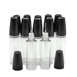 Clear PET Vial Set with Long Needle Tip Dropper - 5-Piece Liquid Accessory Bundle - 30ml (Mix Cap)