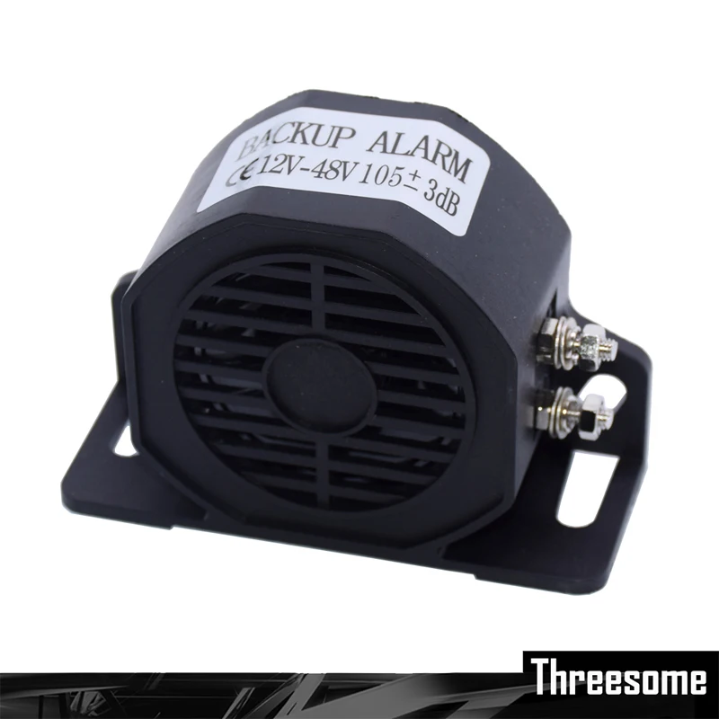 

SRXTZM 12-48V 105 DB Universal Backup Beeper Warning Alarm Black Car Truck Vehicle Horn Heavy Equipment High Quality 1pcs