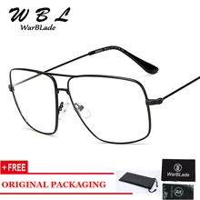 Warblade мужские ретро Золотое металлическое обрамление солнцезащитные очки, прозрачные линзы очки Квадратные винтажные близорукость солнцезащитные очки бизнес-солнцезащитные очки мужские