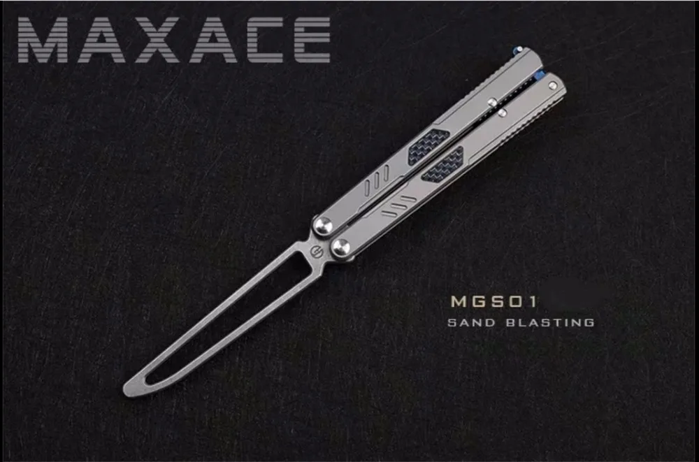 Складной тренировочный нож Maxace Convenant Gauss BALISONG, тренировочный тупой нож