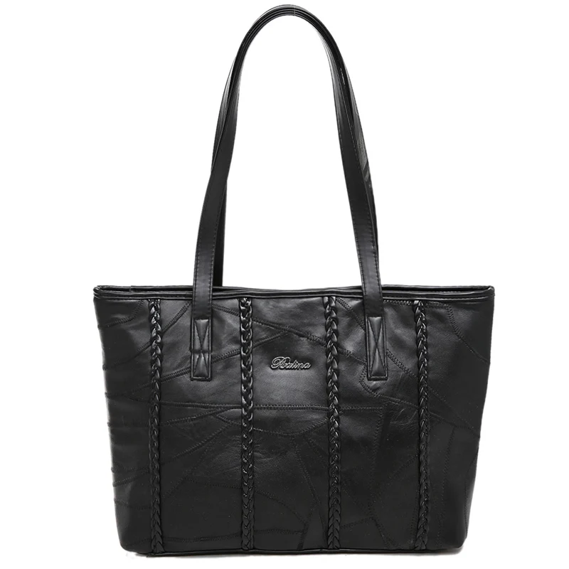 

Fashion Women Backpack Large School Bags for Teenage Girls Shoulder Bag Vintage PU Leather Backpacks Black Casual Solid Rucksack