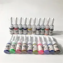 5мл пузырек из трубного Цвет S 20/7 цветов набор чернил для татуажа, пигмент для мануального татуажа, Перманентный макияж легко носить искусство тела краски татуировки Красота инструмент