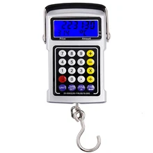 50KG 20g Multifunction Electronic Digital scales Fish hook luggage scale balance weighing calculator thermometer time display