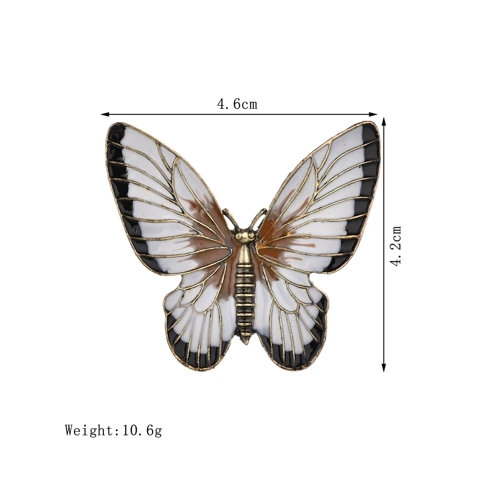 MissCyCy, винтажные Броши с большой бабочкой для женщин, модная эмалированная булавка, значок, брошь в виде насекомых, новые аксессуары