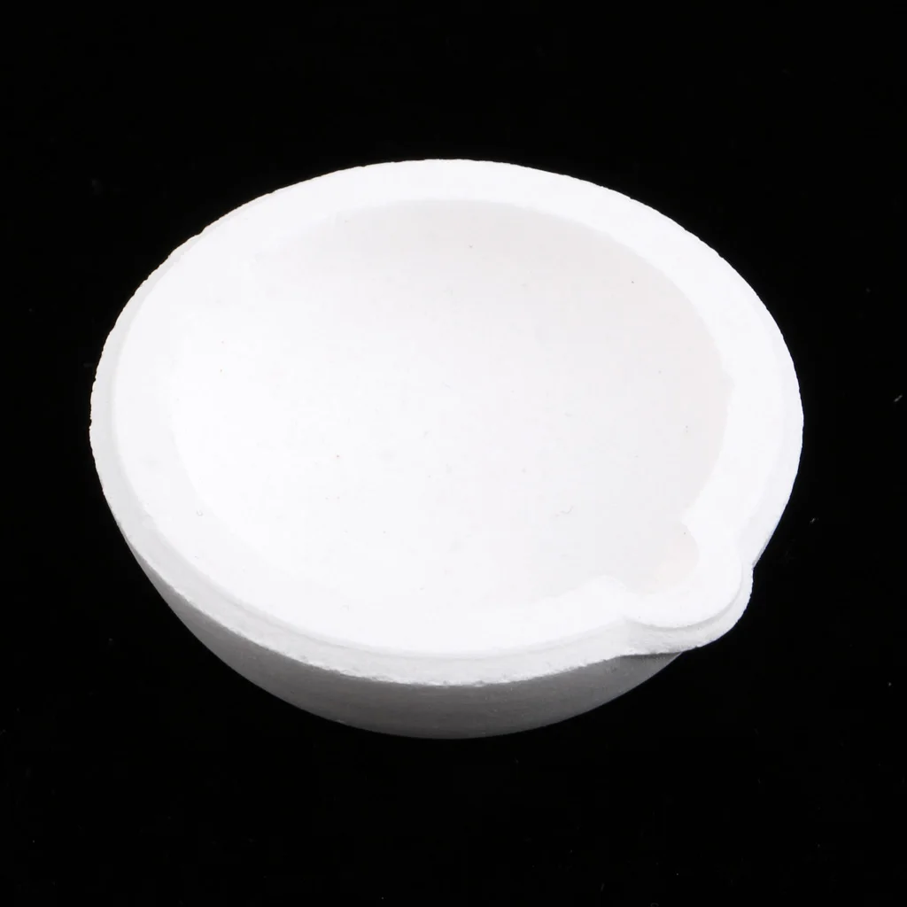 100g Jewelry Casting Crucible Cup Dish Bowl Pot Casting Melting Crucible Bowl for Gold Silver Brass Copper Fused Quartz Silica