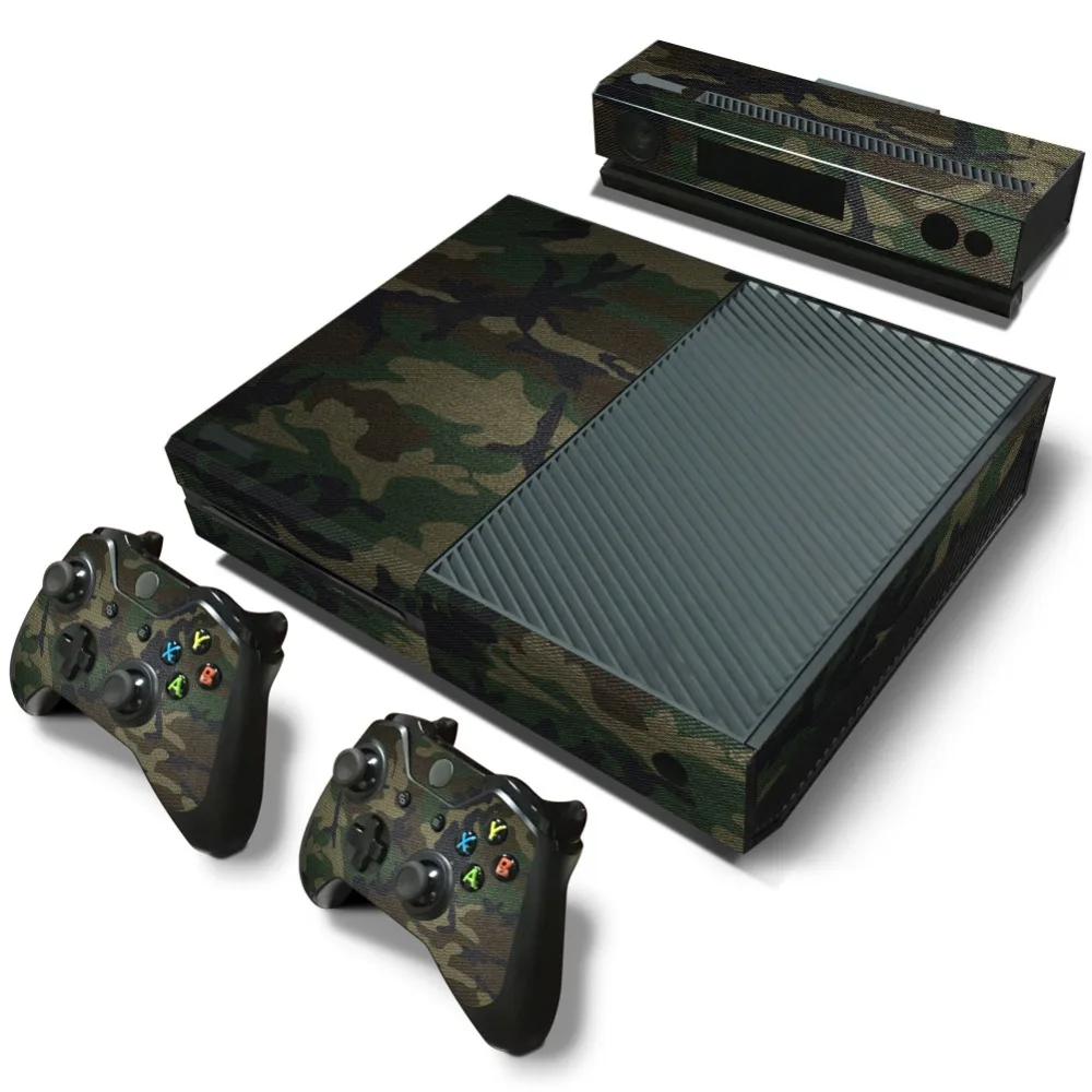 

Camouflage For Microsoft XBOX One Skin Stickers + 2Pcs Controller + Kinect Console Protective Skins