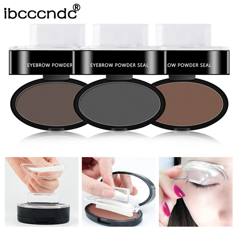 Ibcccndc Одноцветный уплотнитель для бровей пудра водостойкий стойкий усилитель бровей легко носить макияж коричневый бровей штамп IB006