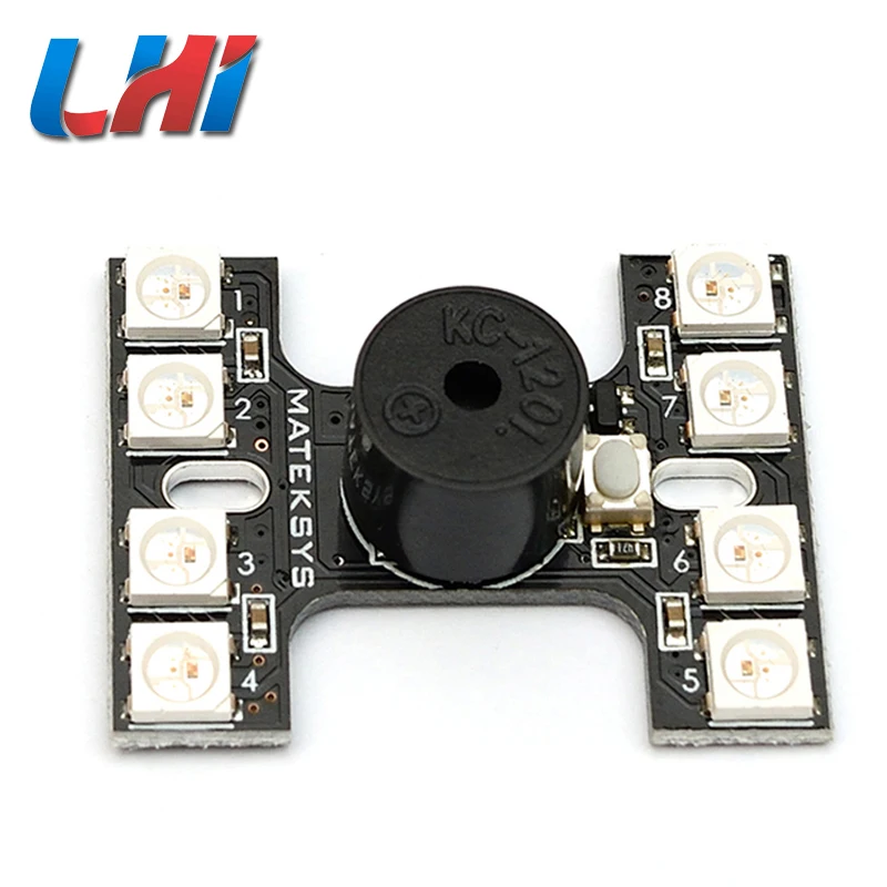 

NEW Mini Matek LED camera FPV WS2812B Tail Light With High Dual Buzzer Modes For Multicopters QAV-X QAV-R 220 250 Pilot
