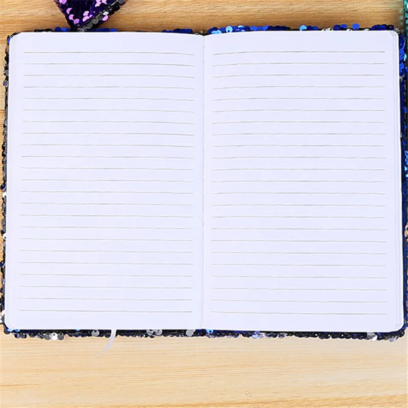 Блокнот формата А5 с цветными реверсивными пайетками, дневник с единорогом, блокнот с 78 страницами, блокнот, Журнал DIY, личный дневник, записная книжка