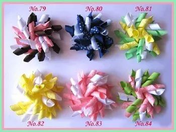 

free shipping 3.5'' 585pcs korker hair bows mix hundreds of color korker hair clip colorful
