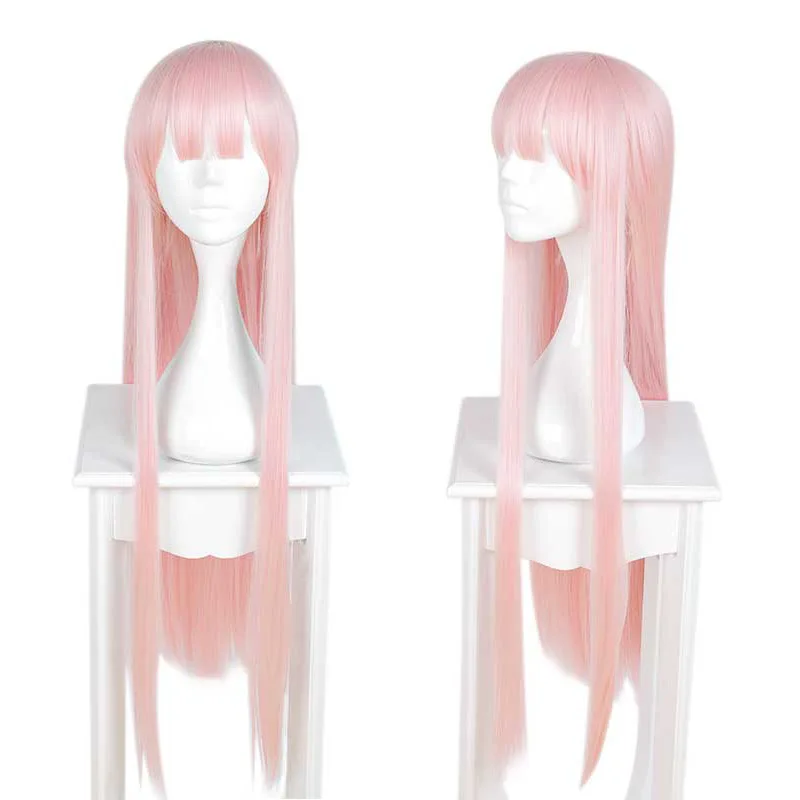 

Free hair net and 100cm DARLING in the FRANXX 002 wig ZERO TWO Cosplay wig 02 pink long straight hair costume