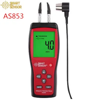 

Ultrasound thickness gauge, AS853 thickness gauge. Thickness measurement of plastic metal plate.