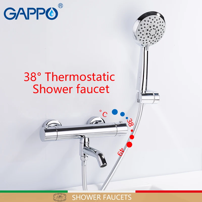 GAPPO смеситель для ванной комнаты вращающийся смеситель с термостатом Водопад кран Термостатические Смесители смеситель