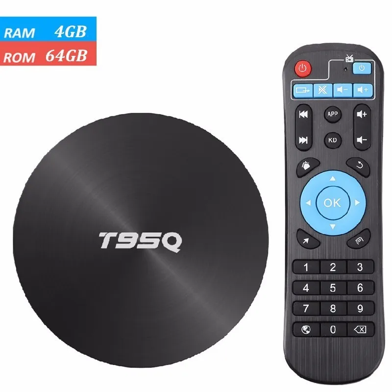 T95Q 4 Гб 64 ГБ Android 9,0 Amlogic S905X2 Четырехъядерный 4G 32G tv Box 2,4 GHz& 5GHz Dual wifi BT4.1 100M LAN H.265 4K телеприставка - Цвет: 4G 64G