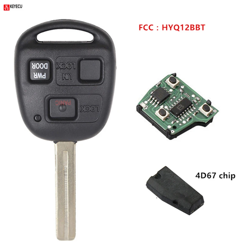 Keyecu Replacement Remote Key Fob 3 Button For Lexus Rx350 2007 2009 Rx400H 2006 2008 Rx330 2004 2006 With 4D67 Chip|Car Key| - Aliexpress