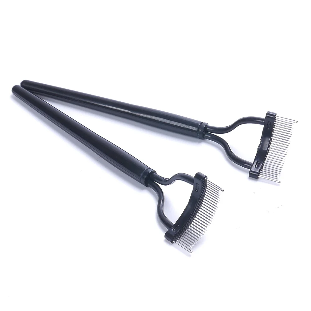 

Makeup Mascara Guide Applicator Steel Needle Eyelash Comb Eyebrow Brush Curler