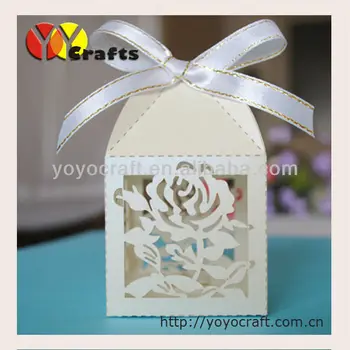 

50pcs silver laser cut wedding candy box for wedding and party decoration