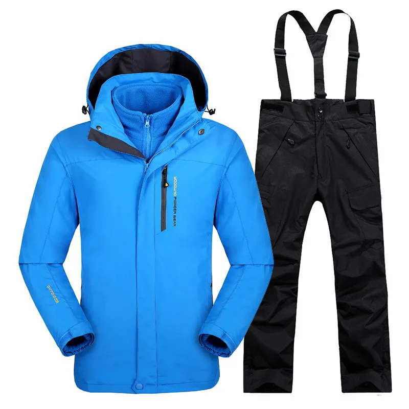 Russia Winter Ski Jacket Men's Water proof Breathable Thermal Snowboard Warm Jackets and Pants